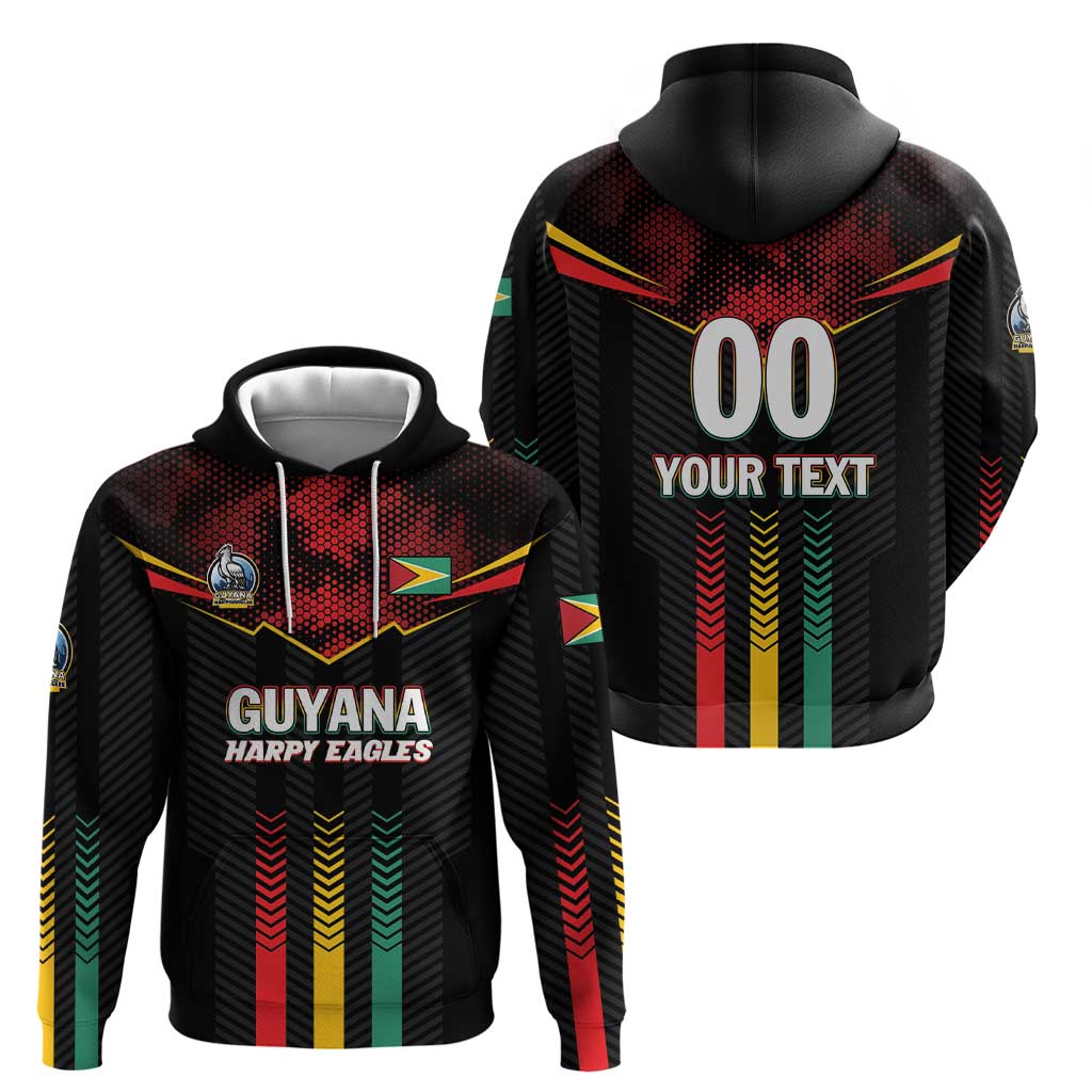 Custom Cricket Guyana Harpy Eagles Hoodie Let's Go Guyana LT01