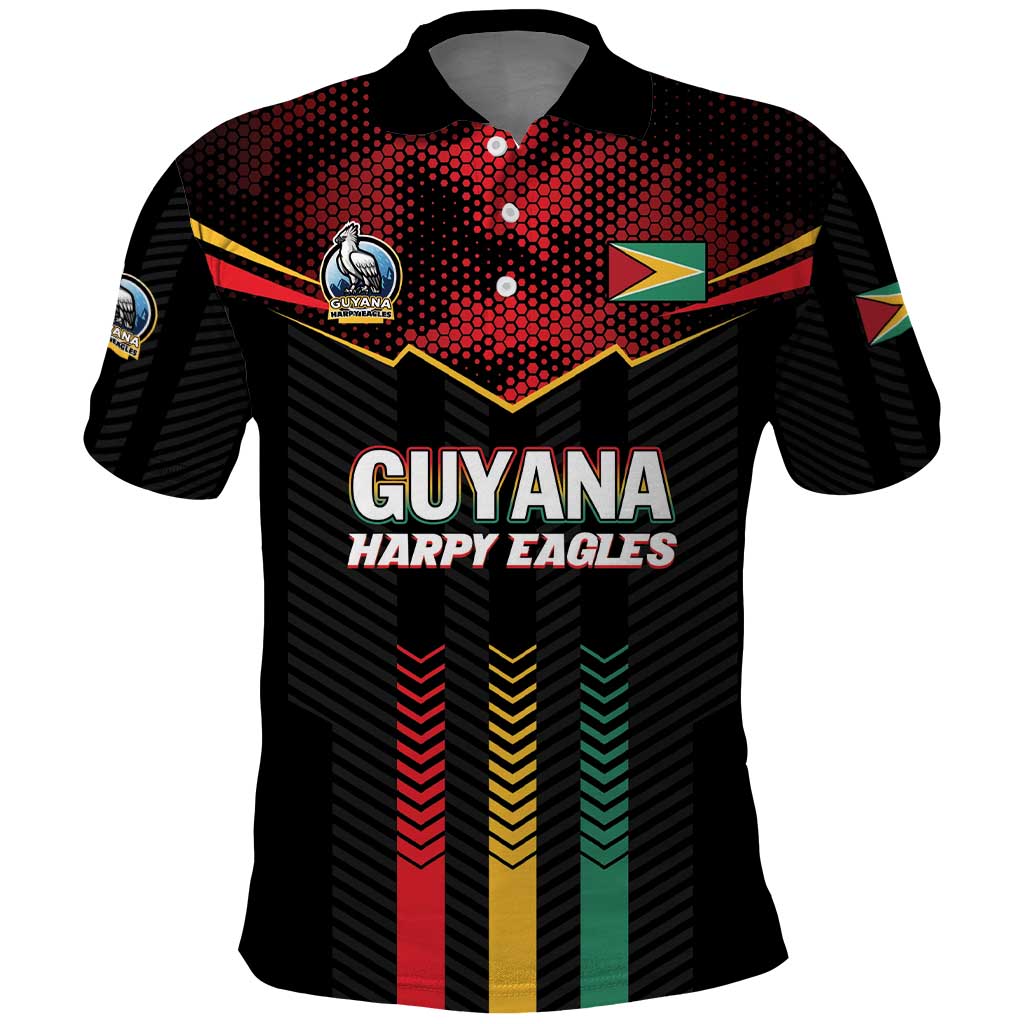 Custom Cricket Guyana Harpy Eagles Polo Shirt Let's Go Guyana LT01