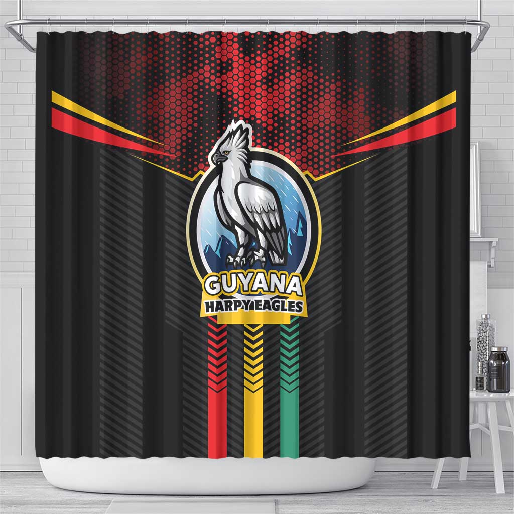 Cricket Guyana Harpy Eagles Shower Curtain Let's Go Guyana LT01