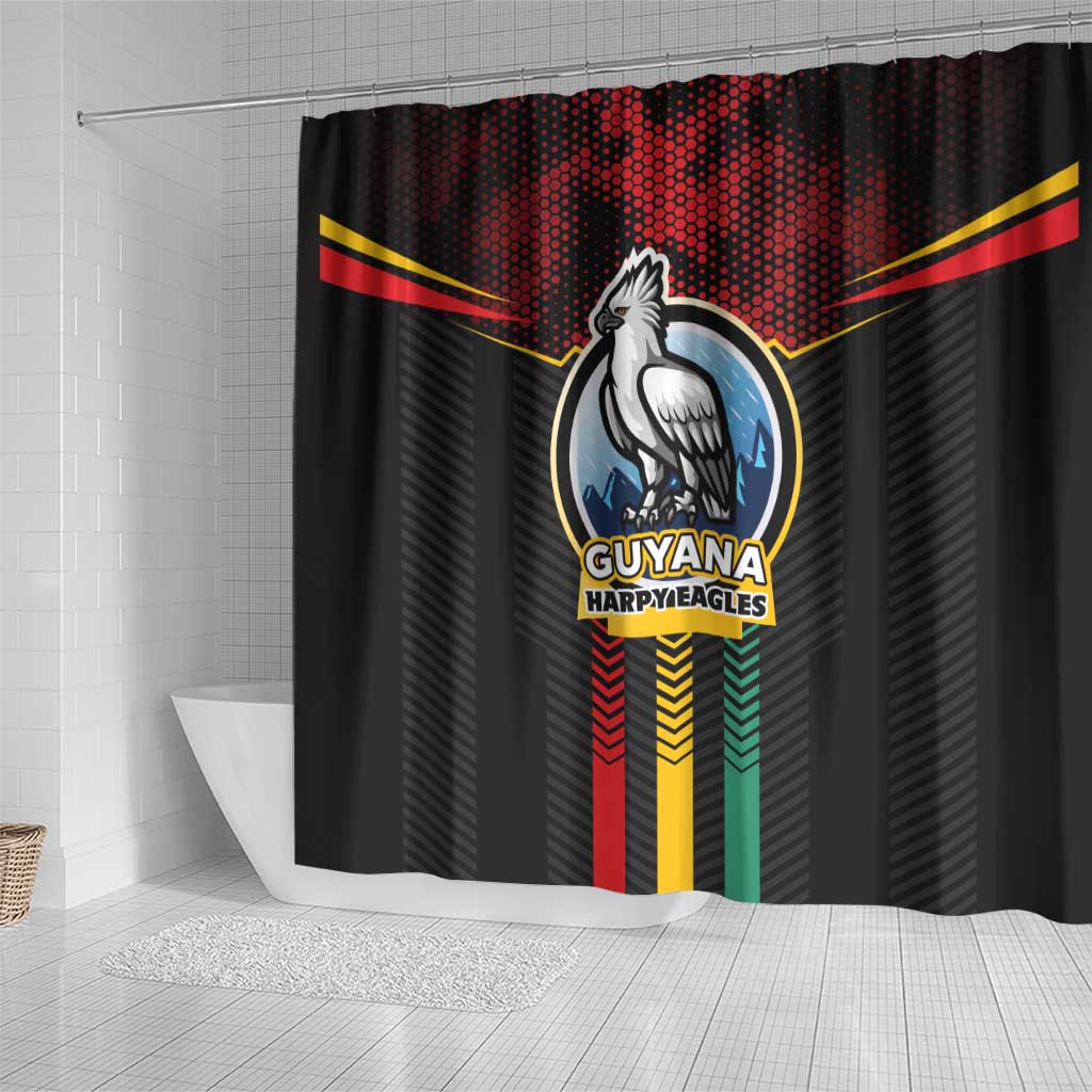 Cricket Guyana Harpy Eagles Shower Curtain Let's Go Guyana LT01