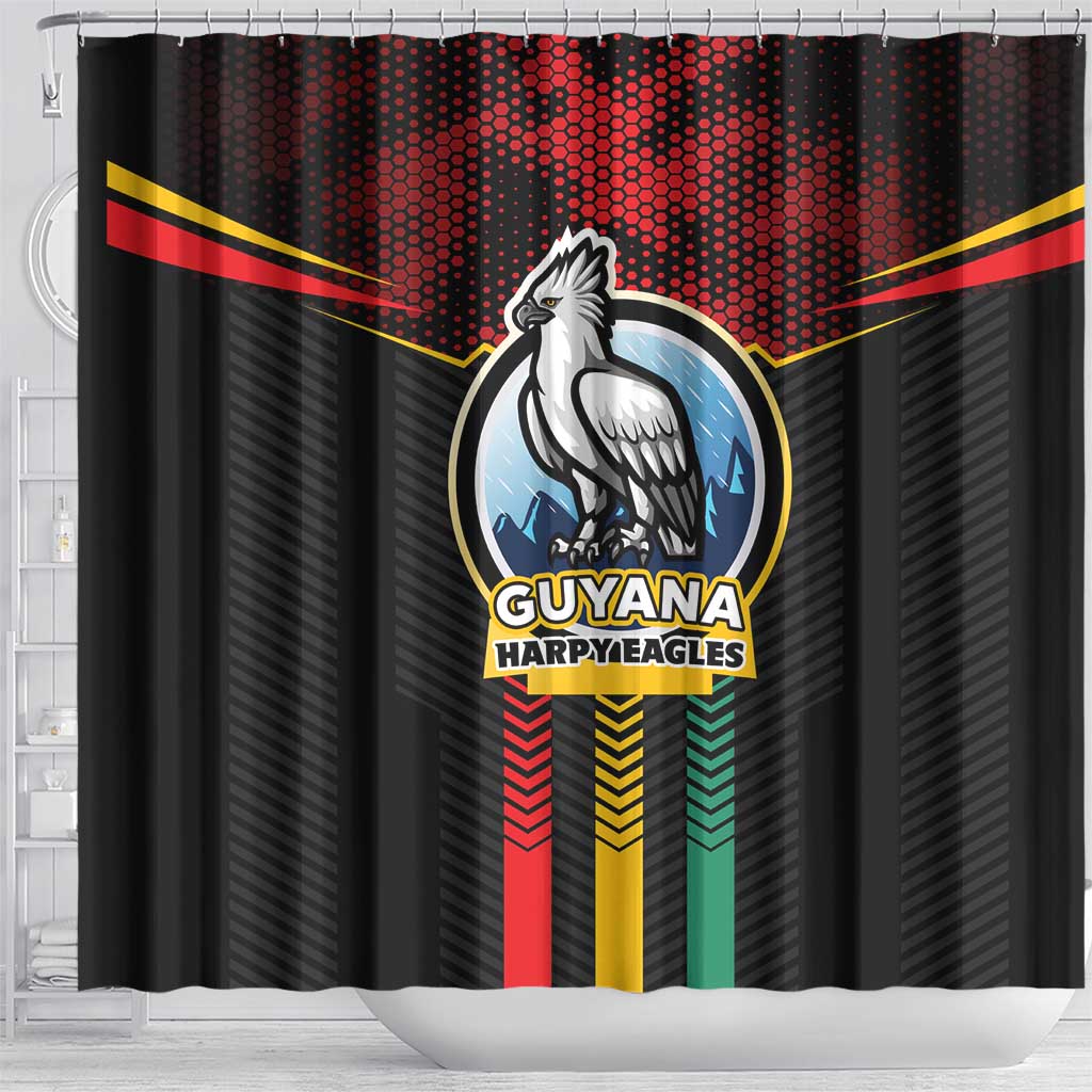 Cricket Guyana Harpy Eagles Shower Curtain Let's Go Guyana LT01