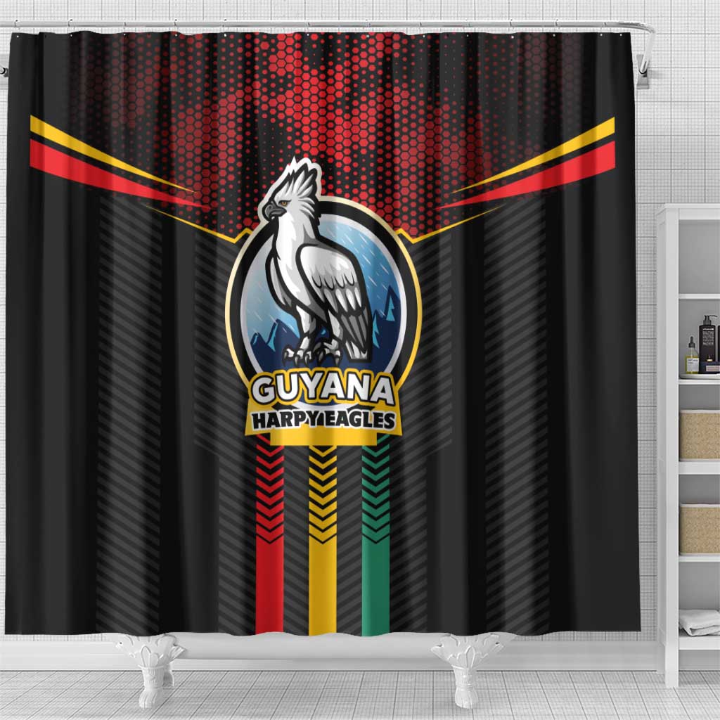 Cricket Guyana Harpy Eagles Shower Curtain Let's Go Guyana LT01