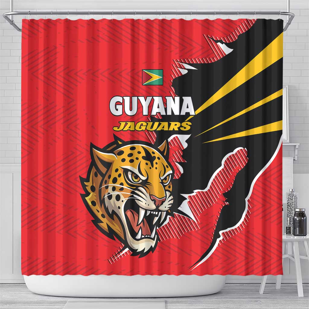 Cricket Guyana Jaguars Shower Curtain Go Champion LT01