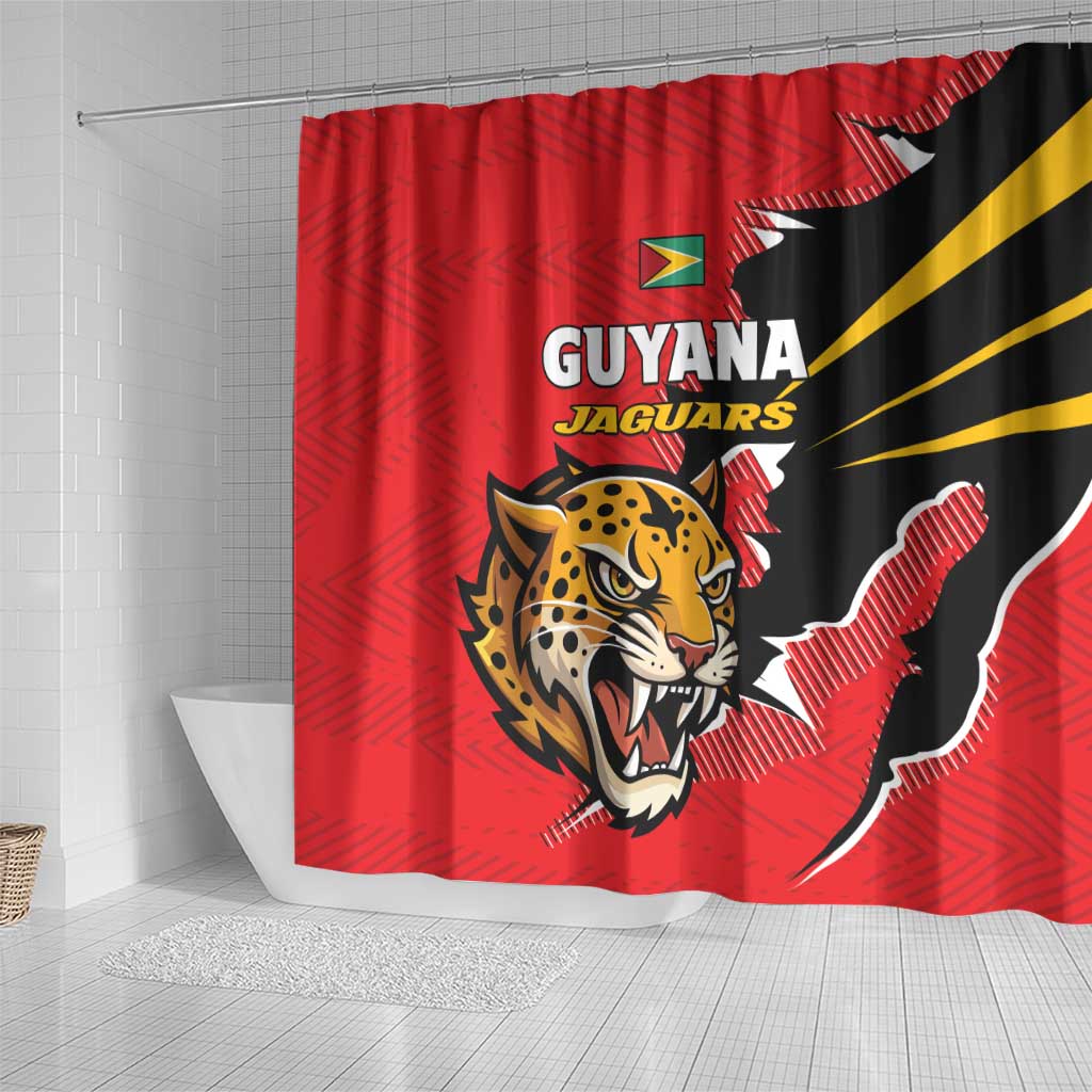 Cricket Guyana Jaguars Shower Curtain Go Champion LT01