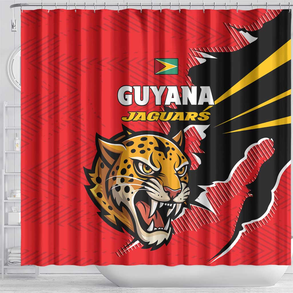 Cricket Guyana Jaguars Shower Curtain Go Champion LT01