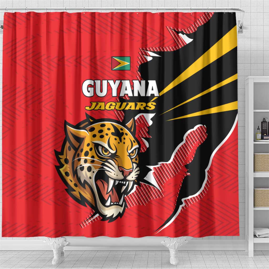Cricket Guyana Jaguars Shower Curtain Go Champion LT01