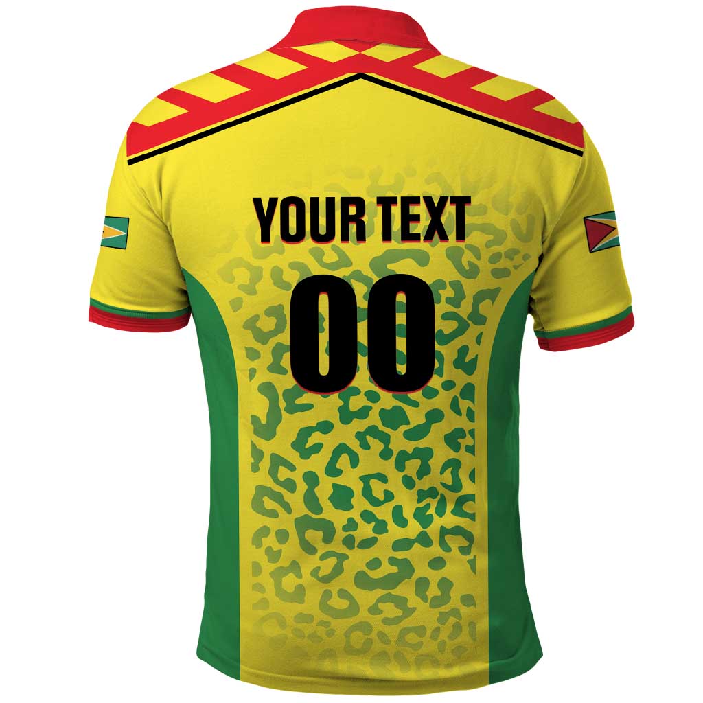 Custom Football Guyana Polo Shirt Golden Jaguars LT01