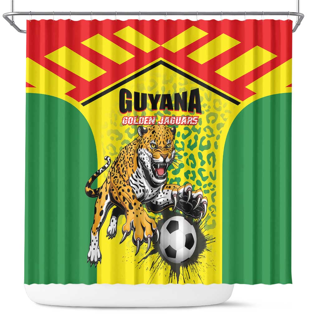 Football Guyana Shower Curtain Golden Jaguars LT01