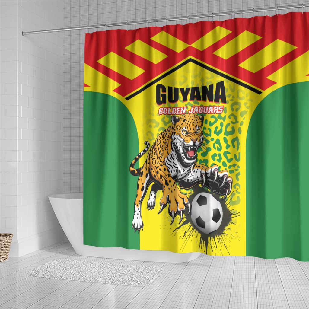 Football Guyana Shower Curtain Golden Jaguars LT01