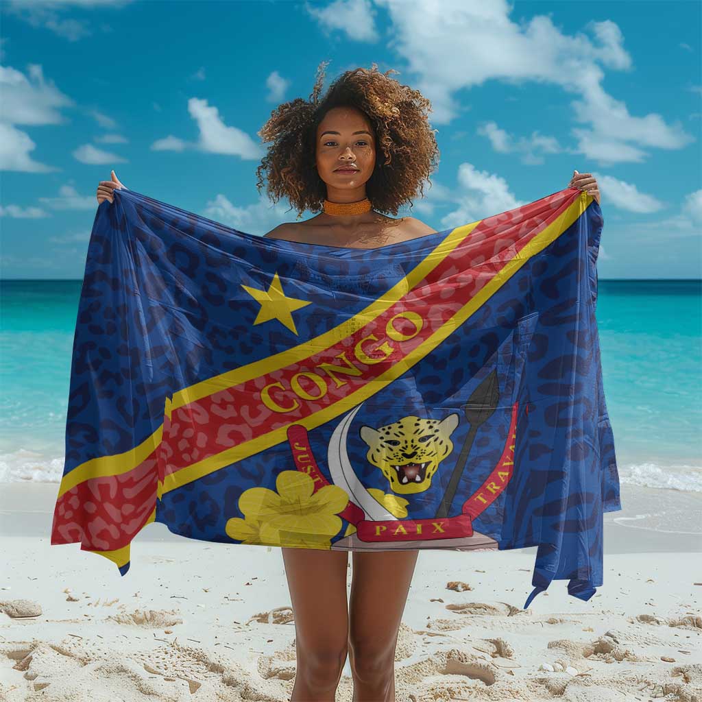 Congo DR Sarong Coat Of Arms Leopard Pattern LT01