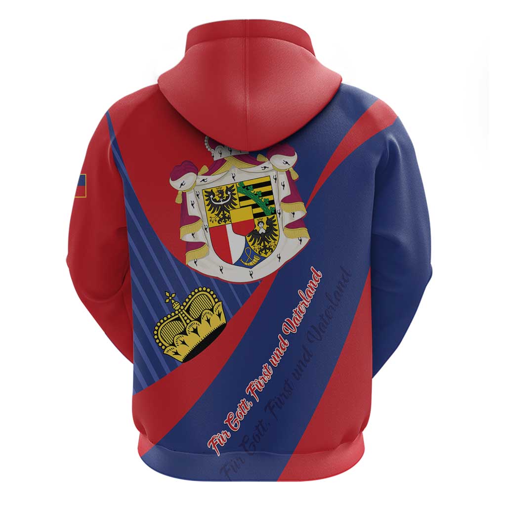 Liechtenstein Hoodie Coat Of Arms Blue Red Color LT01