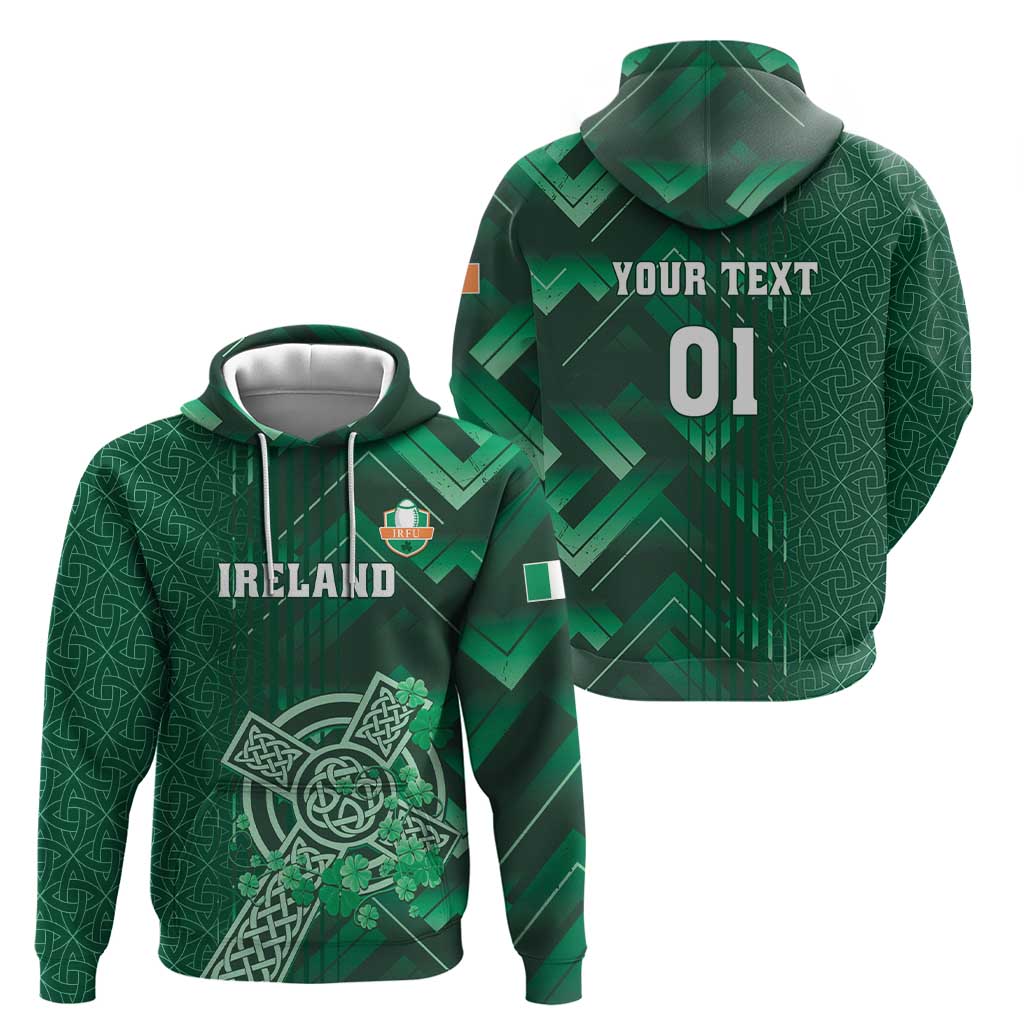 Ireland 2024 Rugby Hoodie Irish Shamrock Celtic Cross LT01
