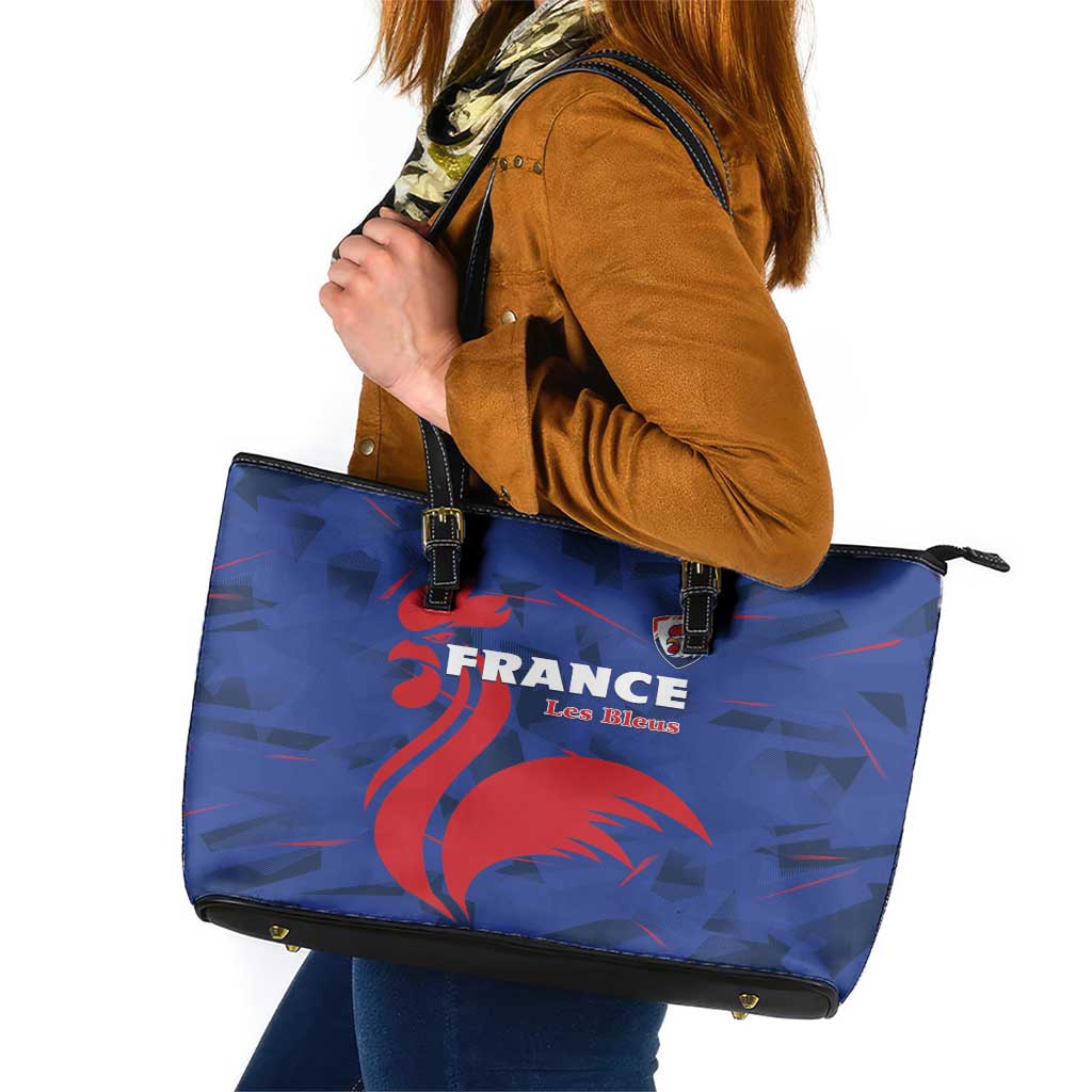 France 2024 Rugby Leather Tote Bag Bravo Les Bleus LT01