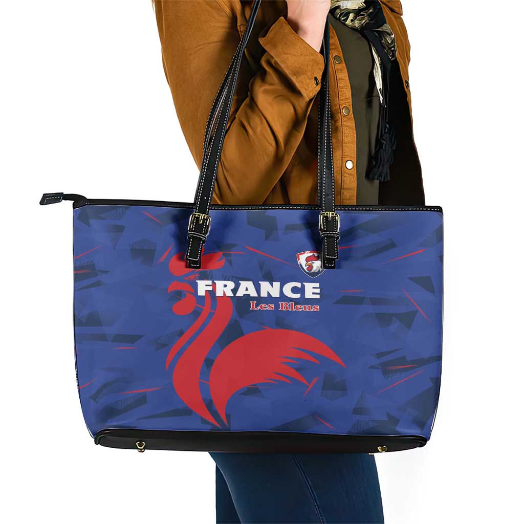 France 2024 Rugby Leather Tote Bag Bravo Les Bleus LT01
