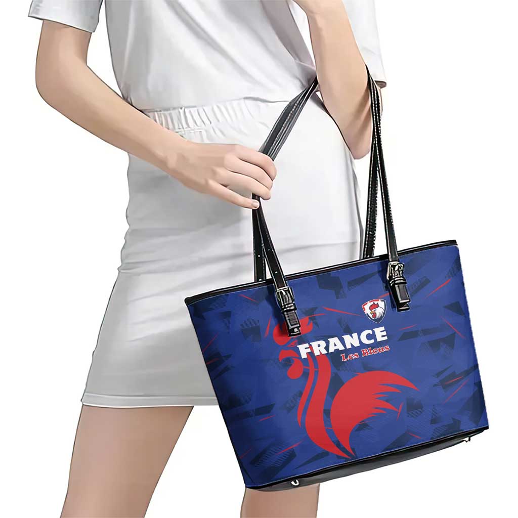 France 2024 Rugby Leather Tote Bag Bravo Les Bleus LT01