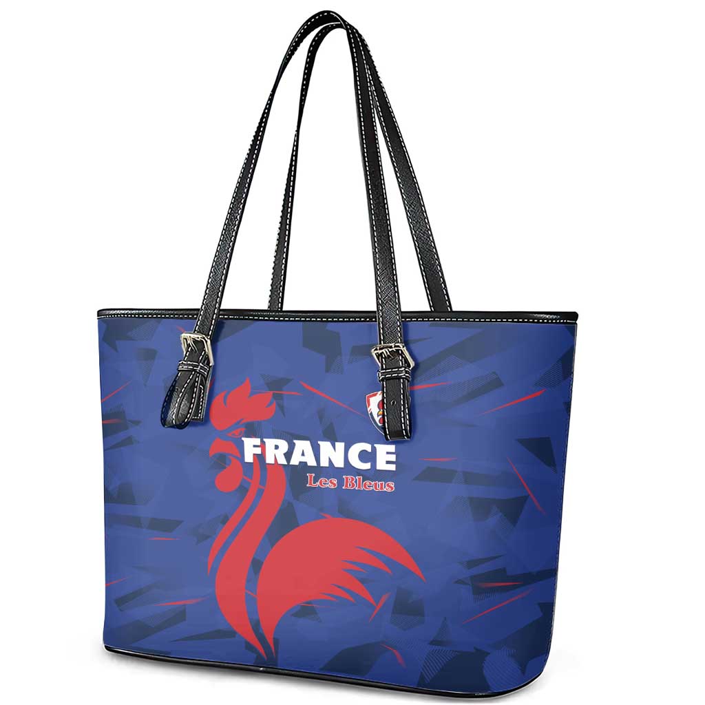 France 2024 Rugby Leather Tote Bag Bravo Les Bleus LT01