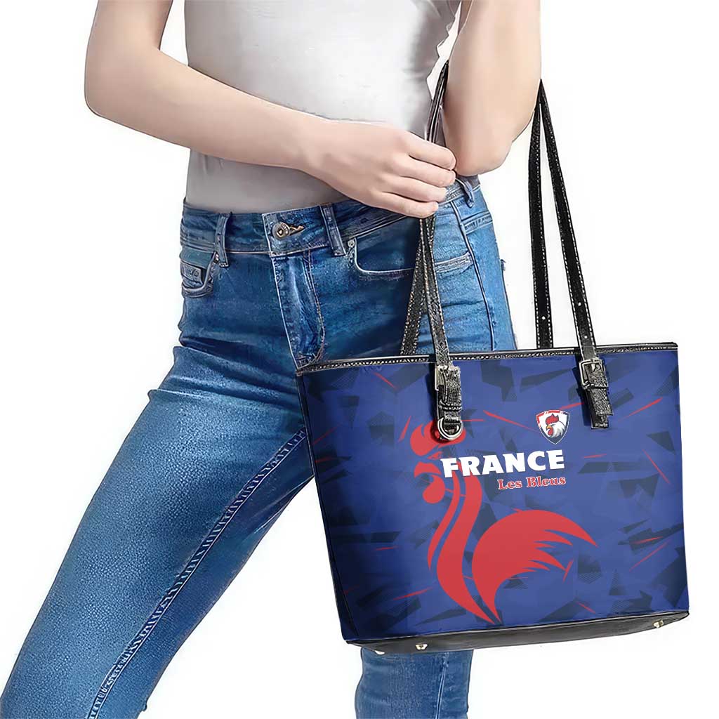 France 2024 Rugby Leather Tote Bag Bravo Les Bleus LT01