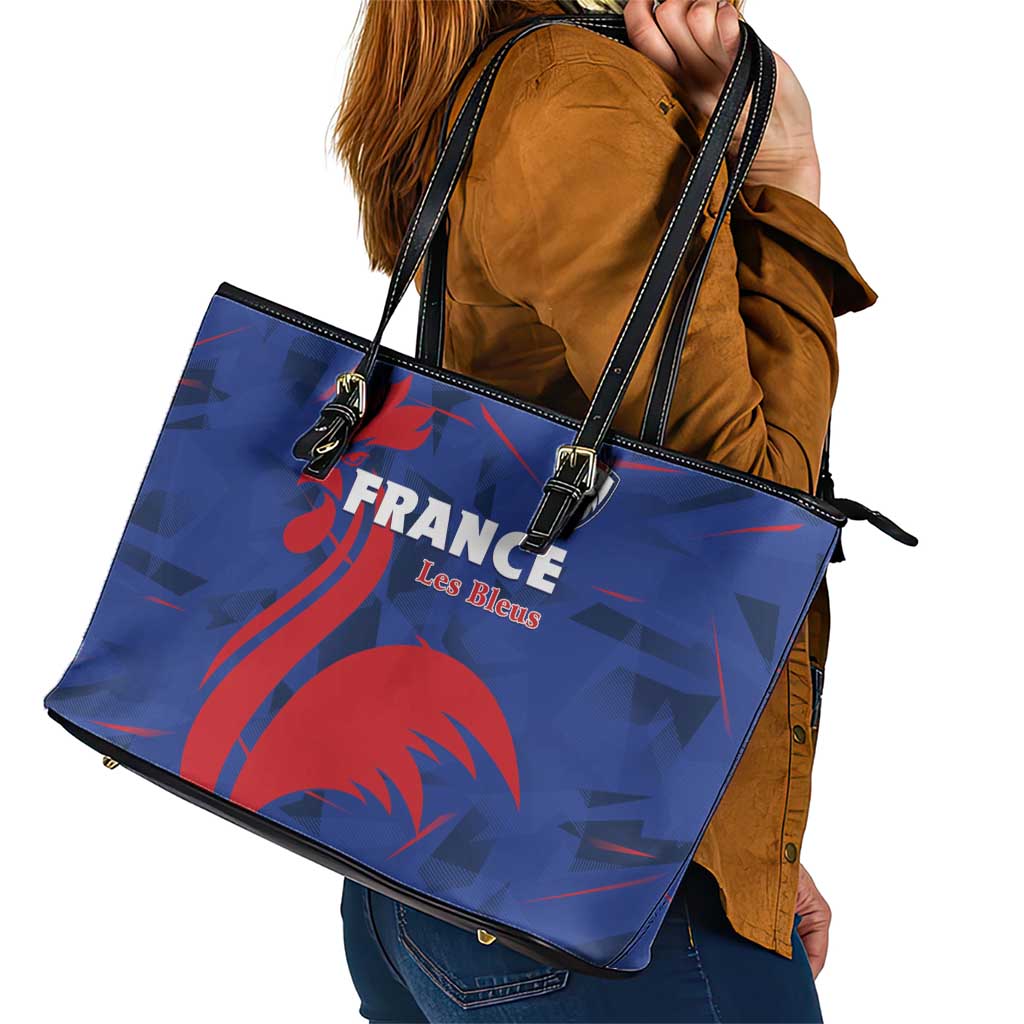 France 2024 Rugby Leather Tote Bag Bravo Les Bleus LT01