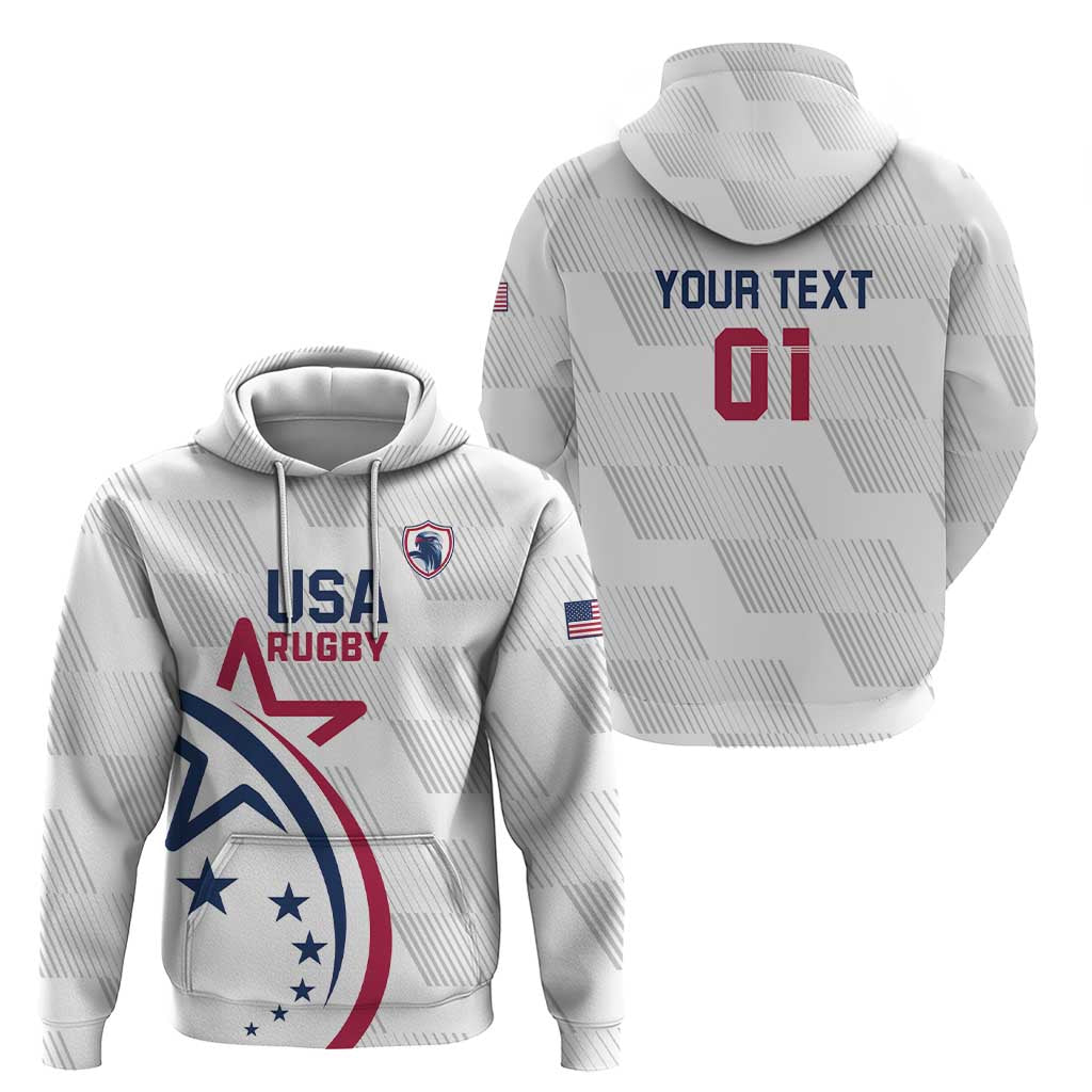 USA 2024 Rugby Hoodie Soar Like an Eagle White Version LT01
