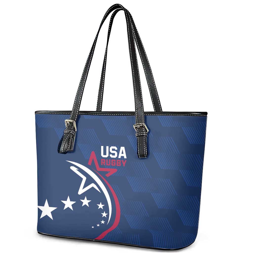 USA 2024 Rugby Leather Tote Bag Soar Like an Eagle Blue Version LT01