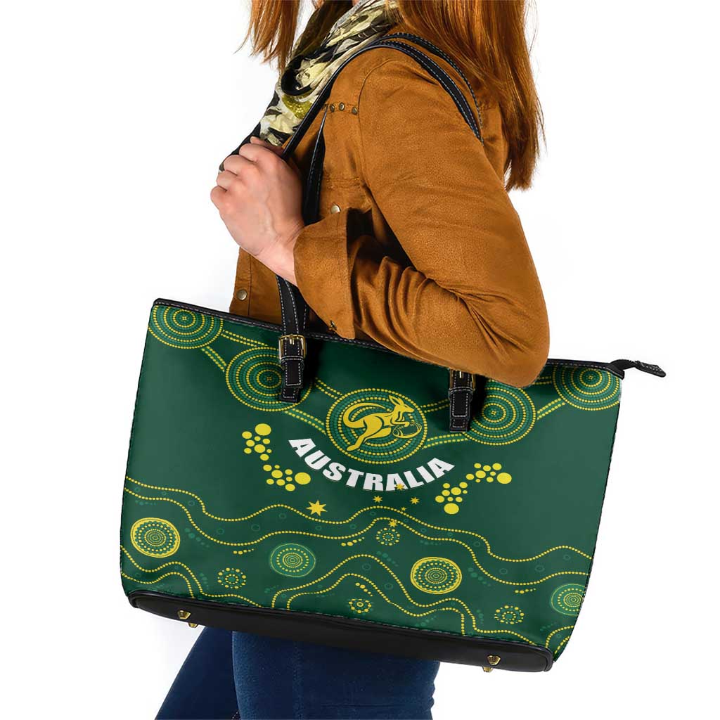 Australia 2024 Rugby Leather Tote Bag Go Wallabies LT01