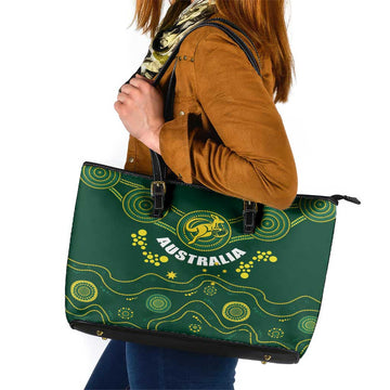 Australia 2024 Rugby Leather Tote Bag Go Wallabies LT01