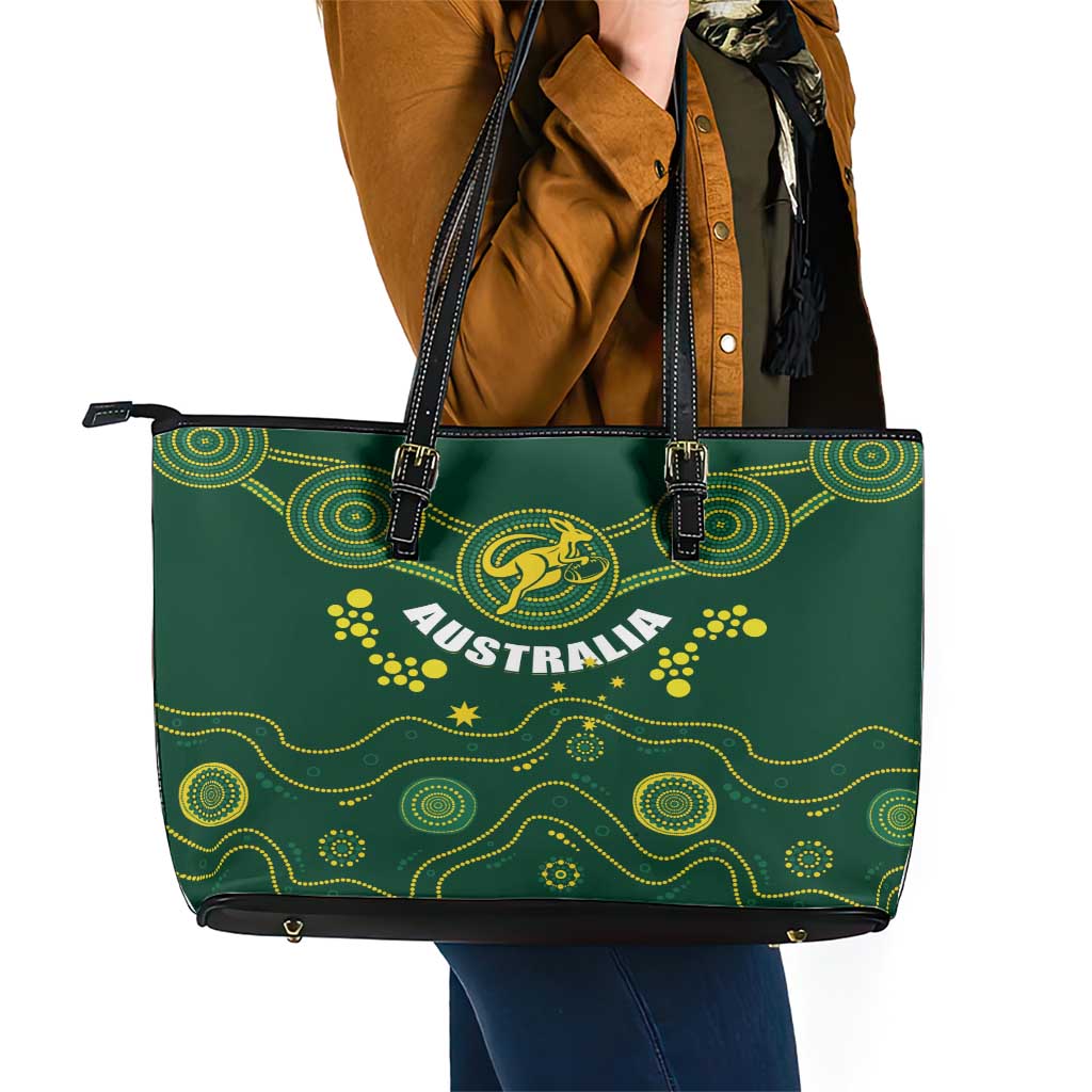 Australia 2024 Rugby Leather Tote Bag Go Wallabies LT01