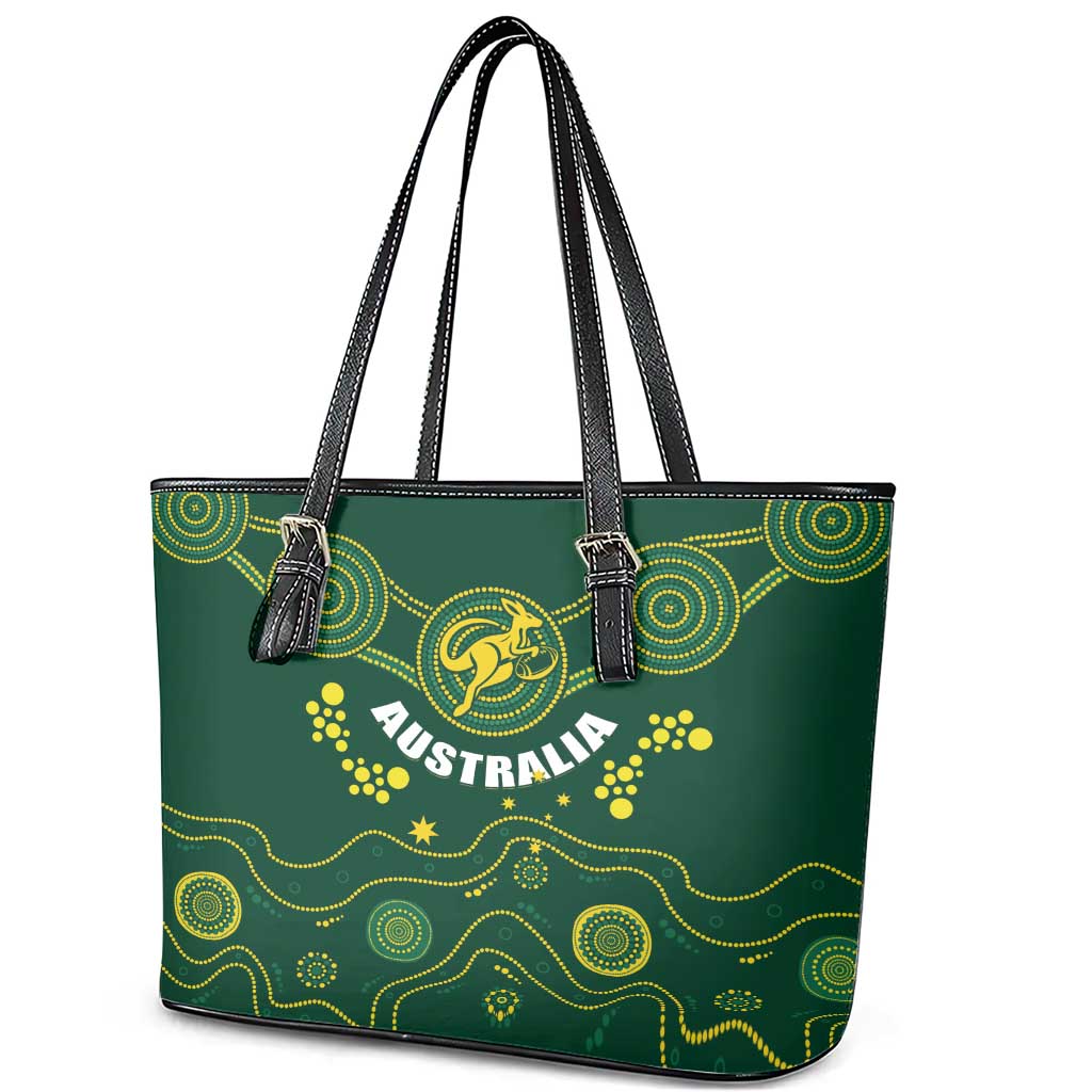 Australia 2024 Rugby Leather Tote Bag Go Wallabies LT01