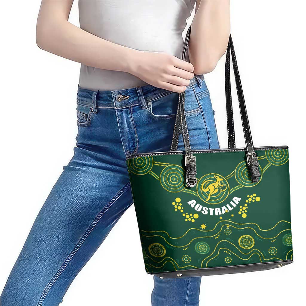 Australia 2024 Rugby Leather Tote Bag Go Wallabies LT01