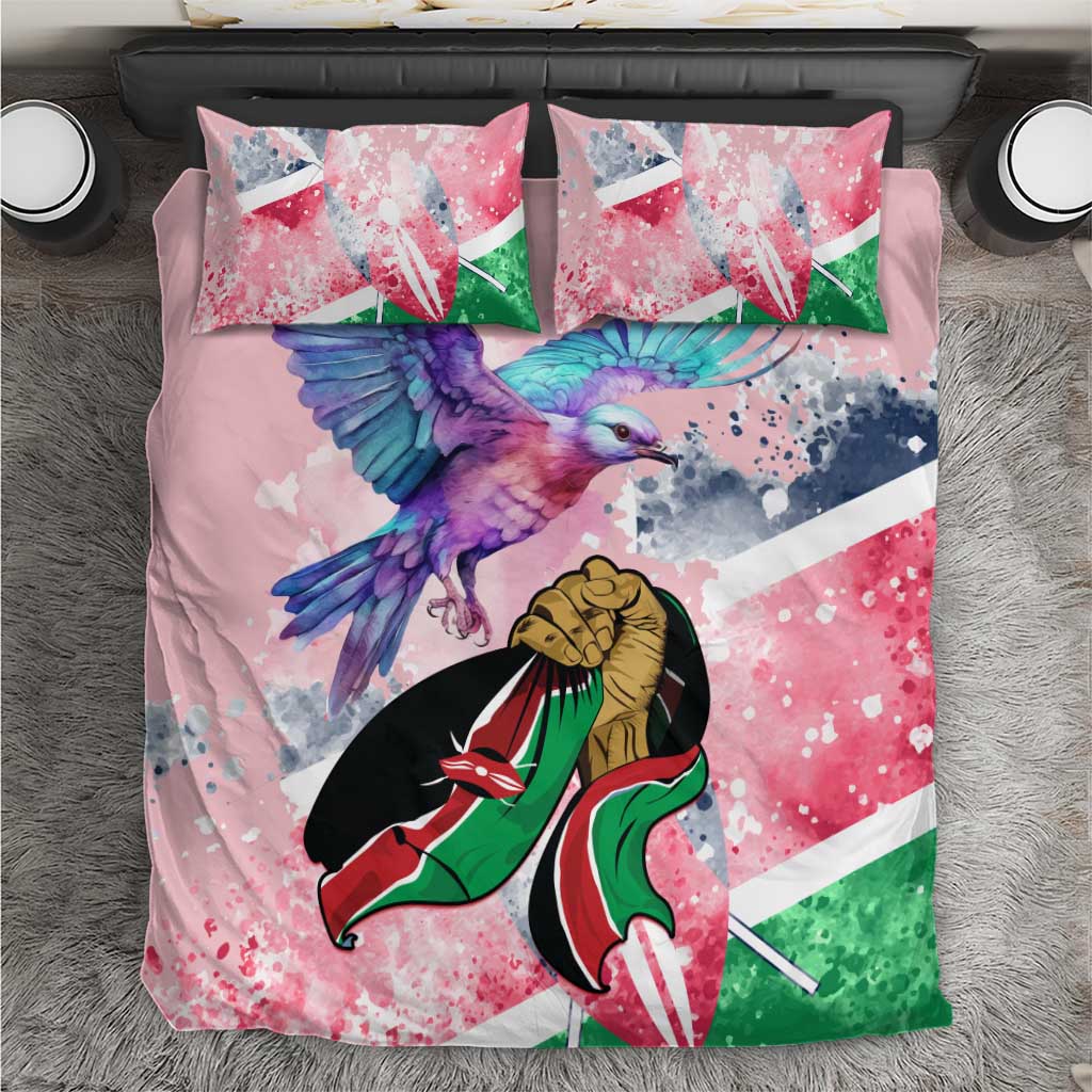 Kenya Independence Day Bedding Set with Lilac Breasted Roller - Unique Version LT01