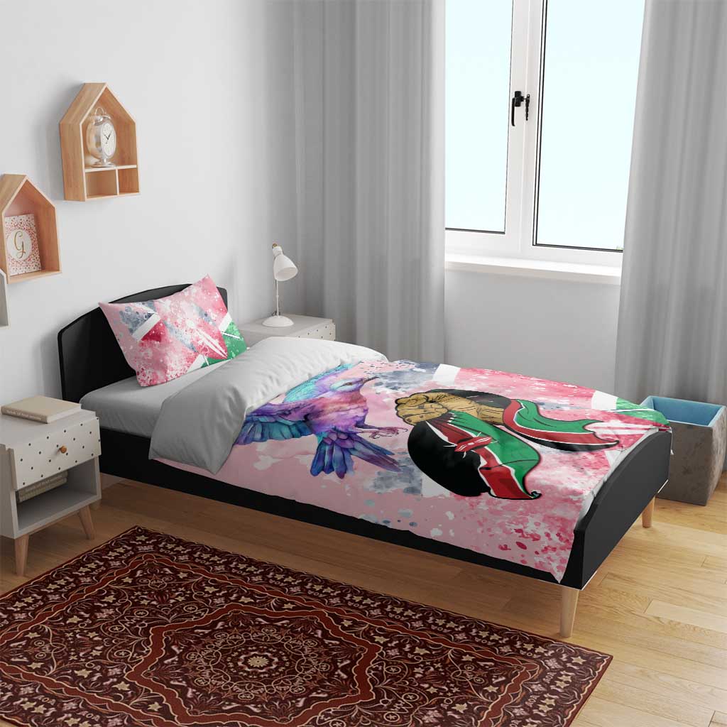 Kenya Independence Day Bedding Set with Lilac Breasted Roller - Unique Version LT01