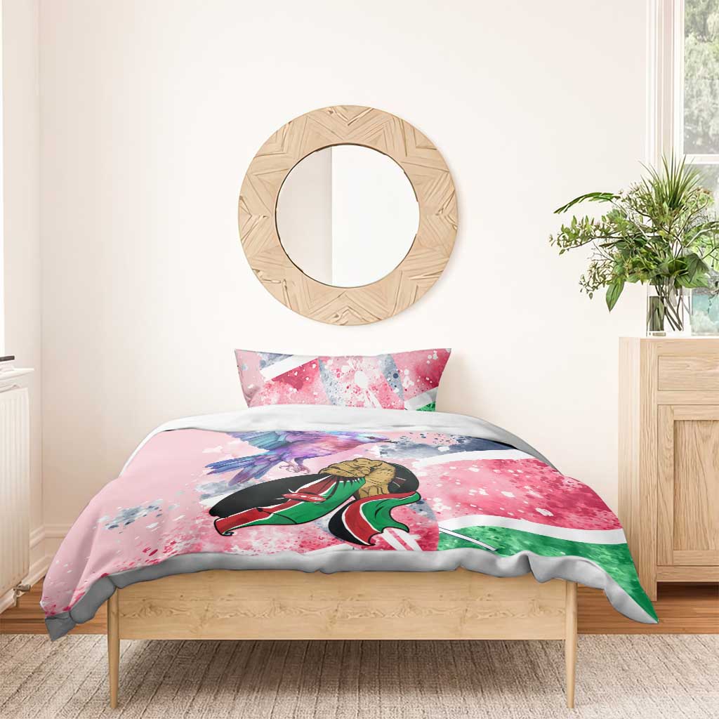Kenya Independence Day Bedding Set with Lilac Breasted Roller - Unique Version LT01