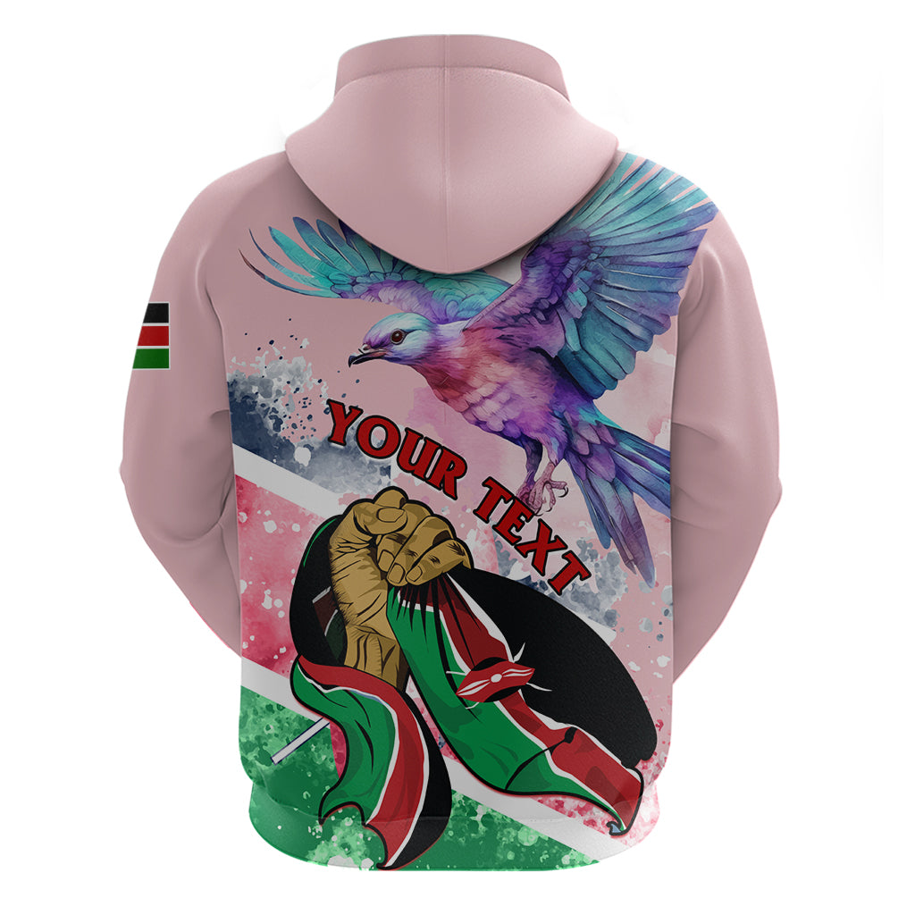 Personalised Kenya Independence Day Hoodie The Lilac Breasted Roller Unique Version LT01
