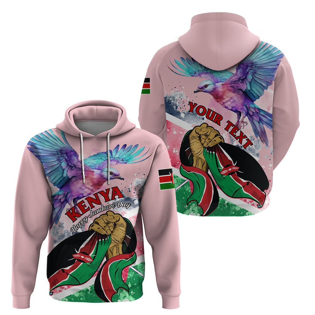 Personalised Kenya Independence Day Hoodie The Lilac Breasted Roller Unique Version LT01