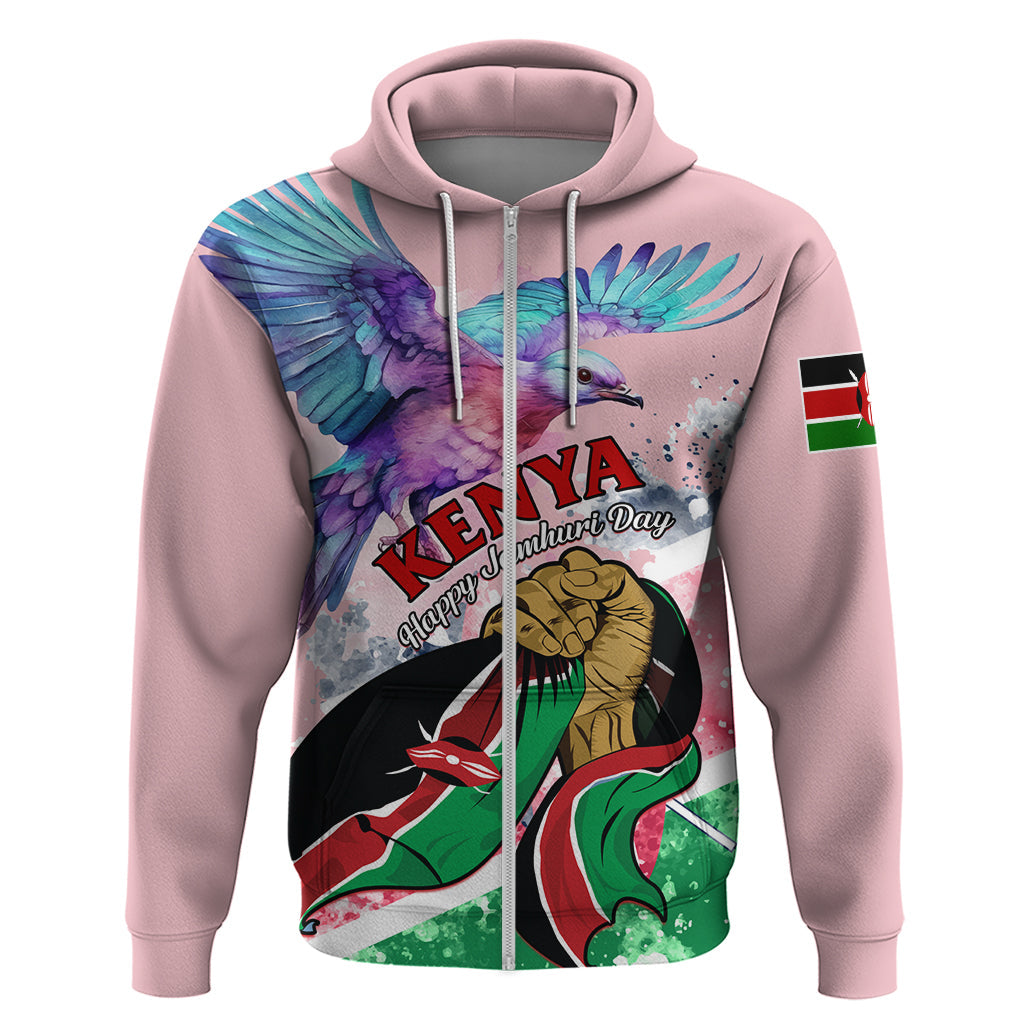 Personalised Kenya Independence Day Hoodie The Lilac Breasted Roller Unique Version LT01