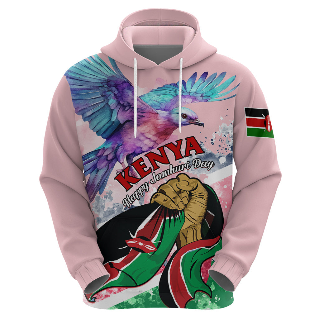 Personalised Kenya Independence Day Hoodie The Lilac Breasted Roller Unique Version LT01