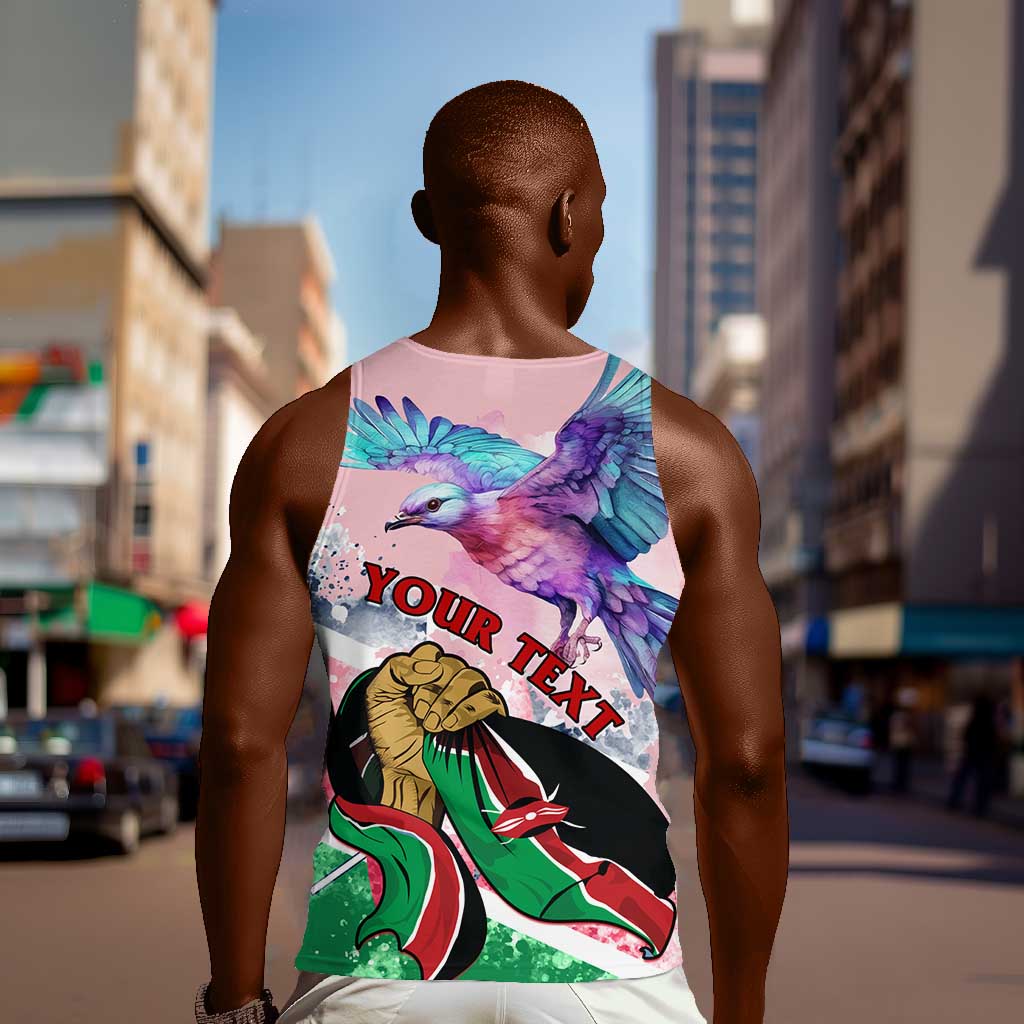 Personalized Kenya Independence Day Men Tank Top with Lilac Breasted Roller - Unique Version LT01
