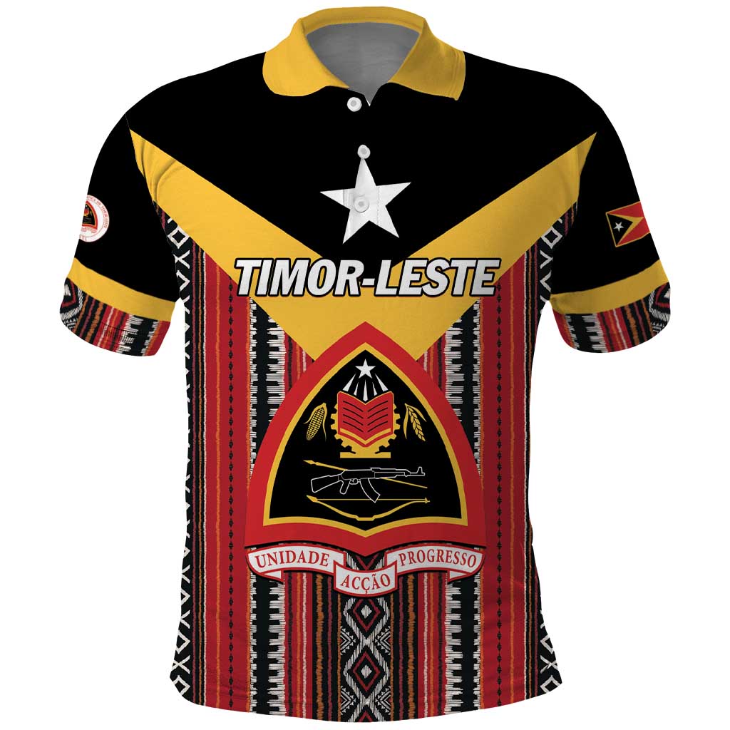 Personalized East Timor Polo Shirt Timor-Leste Tais Pattern LT01