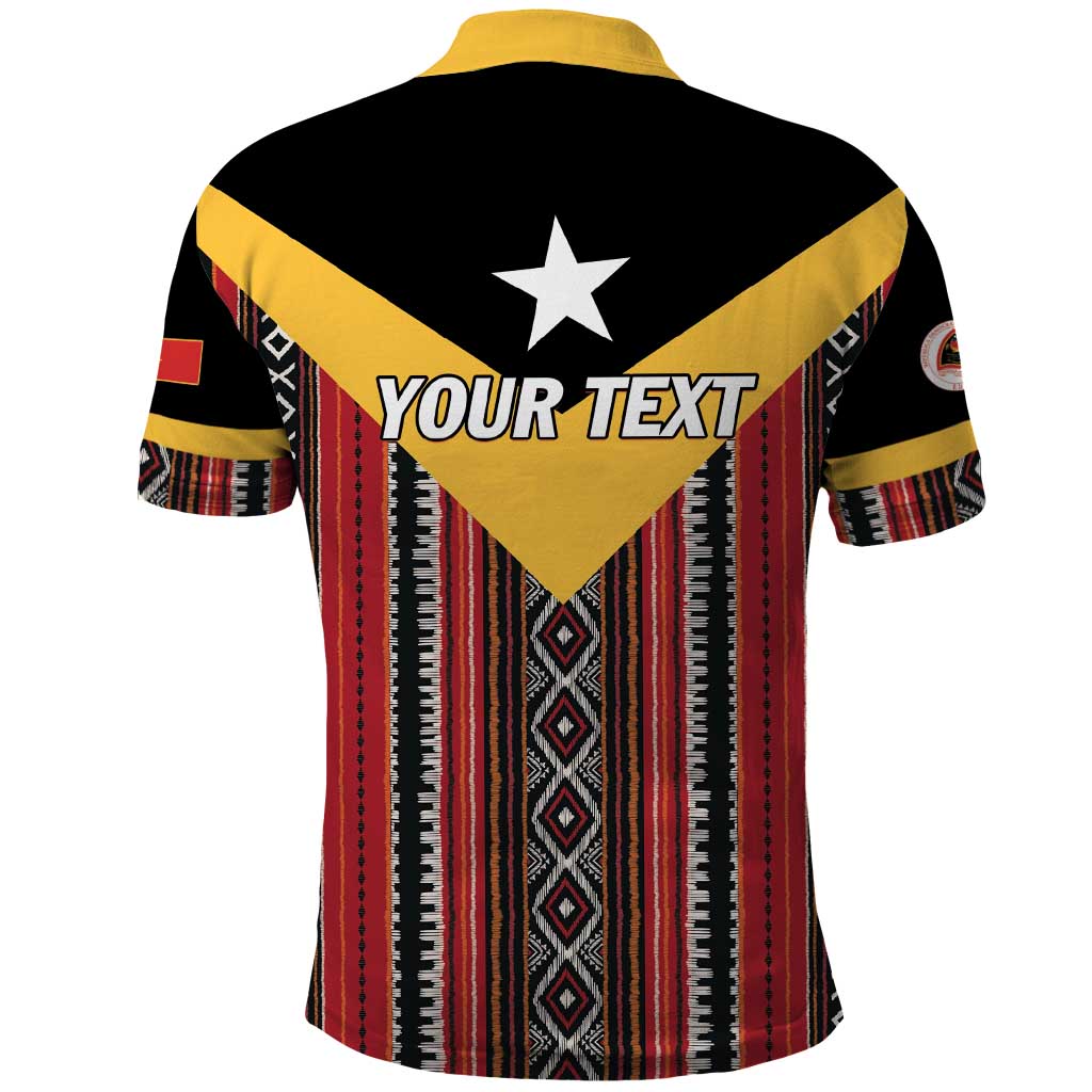 Personalized East Timor Polo Shirt Timor-Leste Tais Pattern LT01