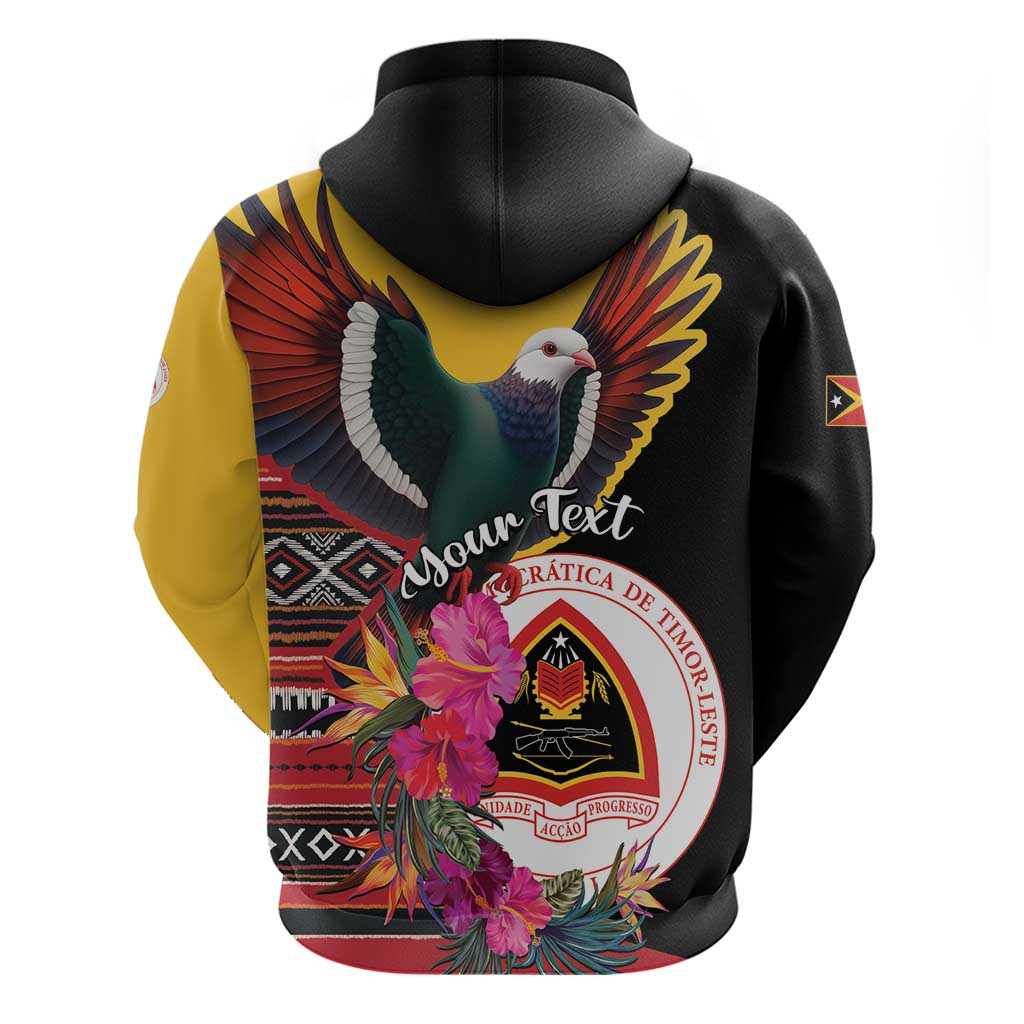 Personalized Timor-Leste Hoodie Timor Imperial Pigeon Hibiscus LT01