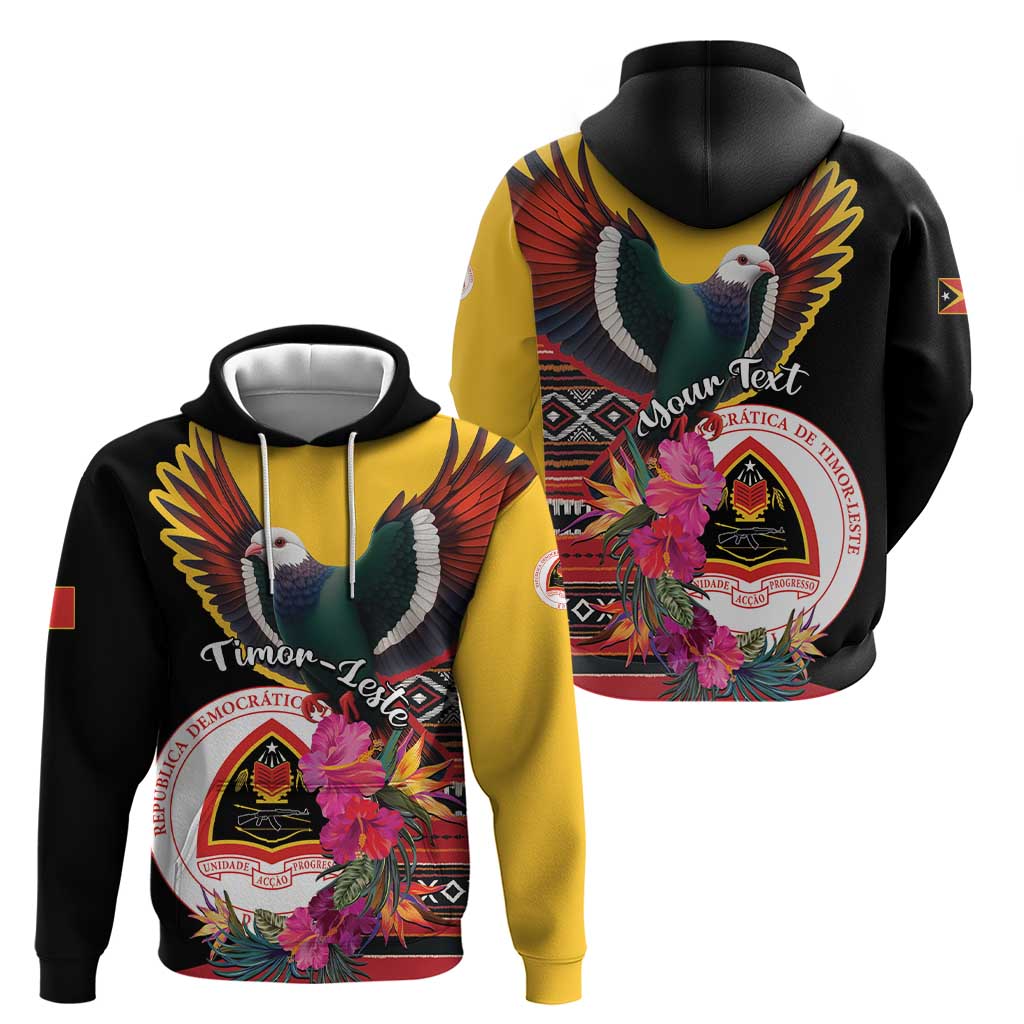 Personalized Timor-Leste Hoodie Timor Imperial Pigeon Hibiscus LT01