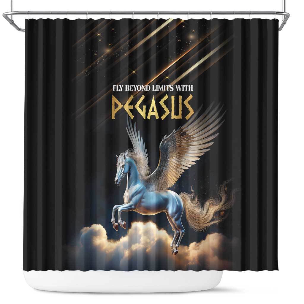 Fly Beyond Limits With Pegasus Shower Curtain LT01