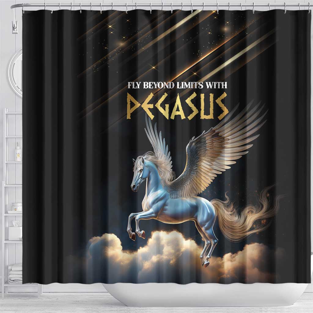 Fly Beyond Limits With Pegasus Shower Curtain LT01