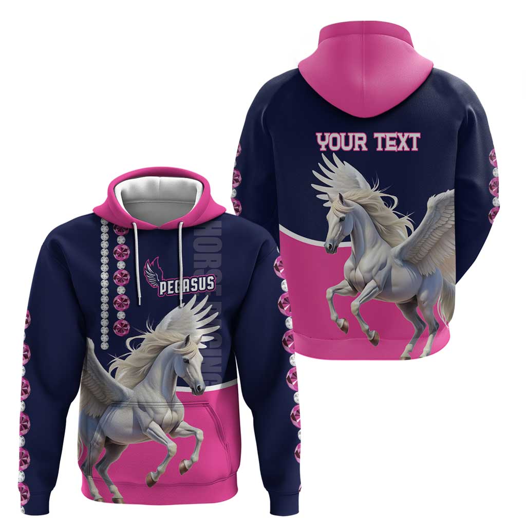 Personalized Pegasus Horse Racing Hoodie Diamond Luxury Style LT01