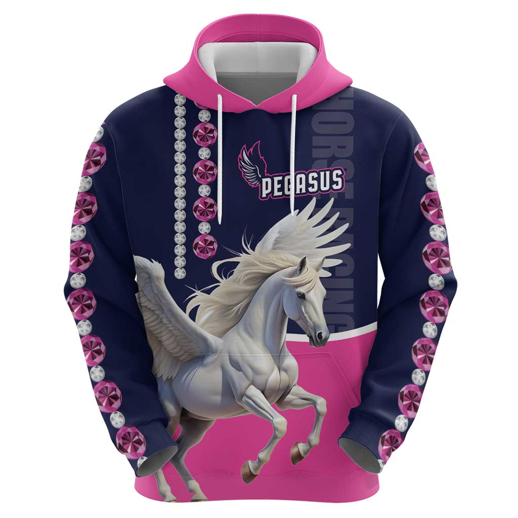 Personalized Pegasus Horse Racing Hoodie Diamond Luxury Style LT01