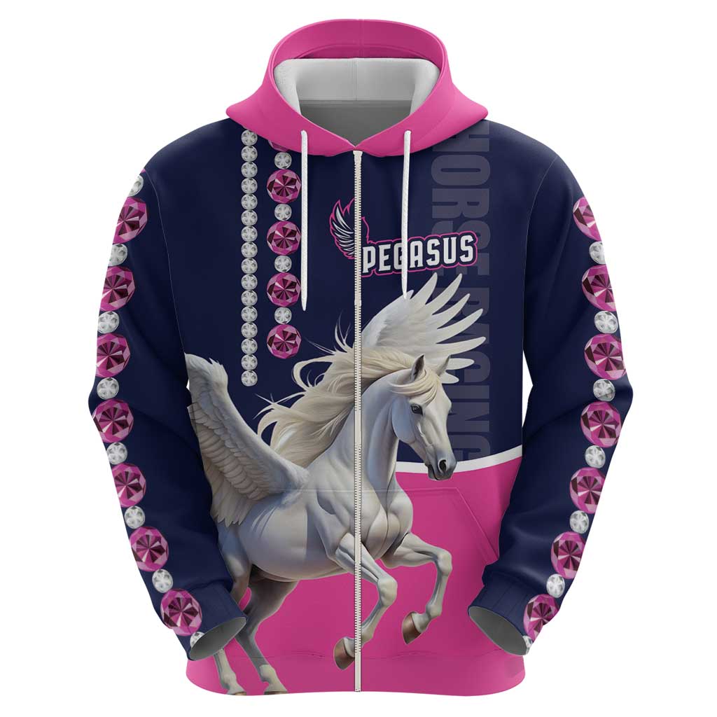 Personalized Pegasus Horse Racing Hoodie Diamond Luxury Style LT01
