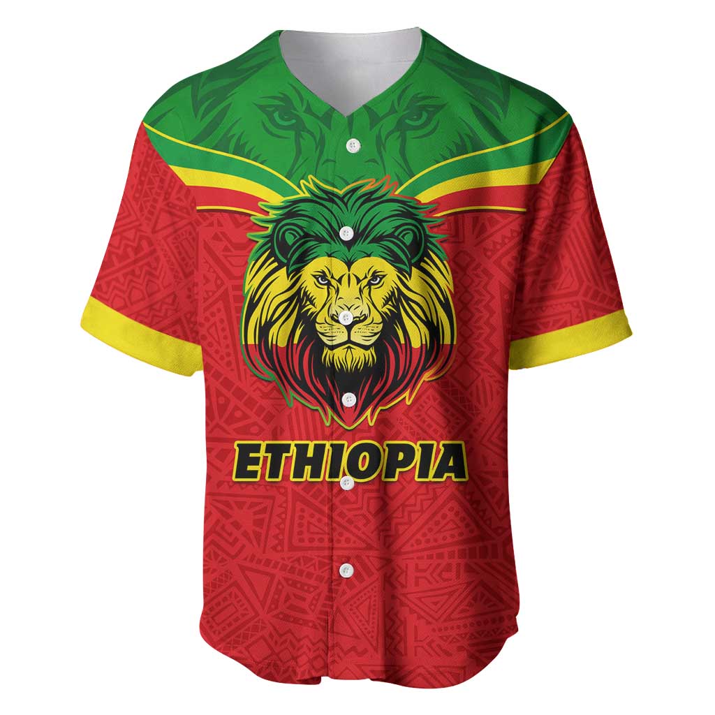 Personalized Ethiopia Baseball Jersey with Lion of Judah Flag Style - Special Version LT01