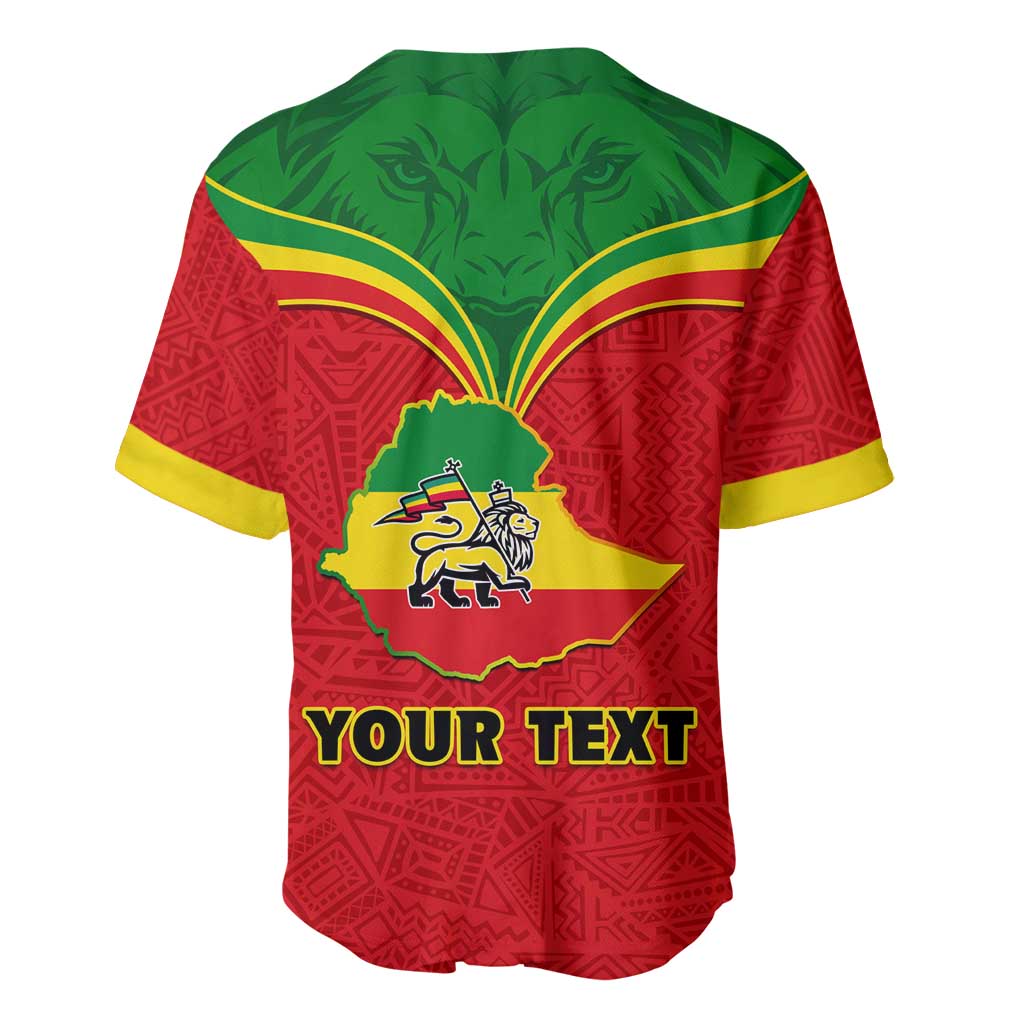Personalized Ethiopia Baseball Jersey with Lion of Judah Flag Style - Special Version LT01