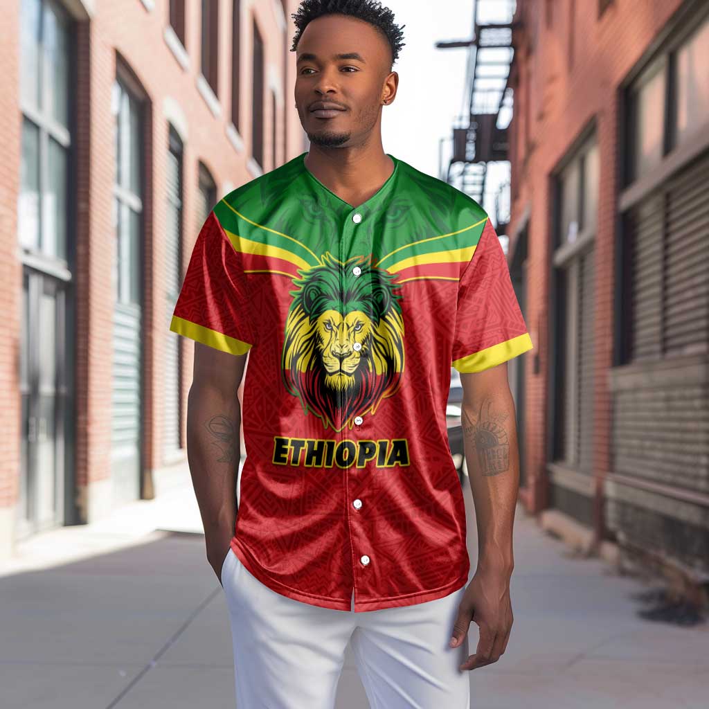 Personalized Ethiopia Baseball Jersey with Lion of Judah Flag Style - Special Version LT01