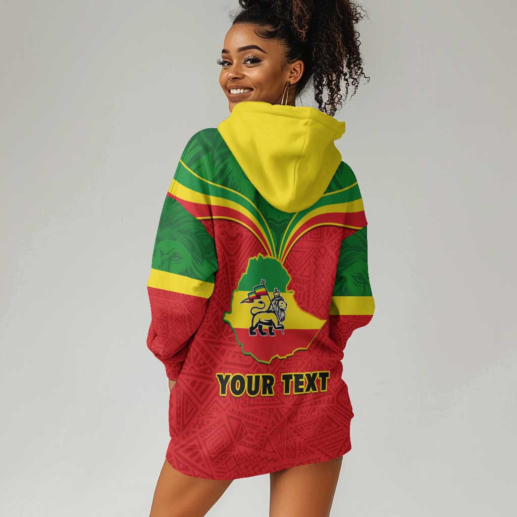 Personalized Ethiopia Hoodie Dress with Lion of Judah Flag Style - Special Version LT01